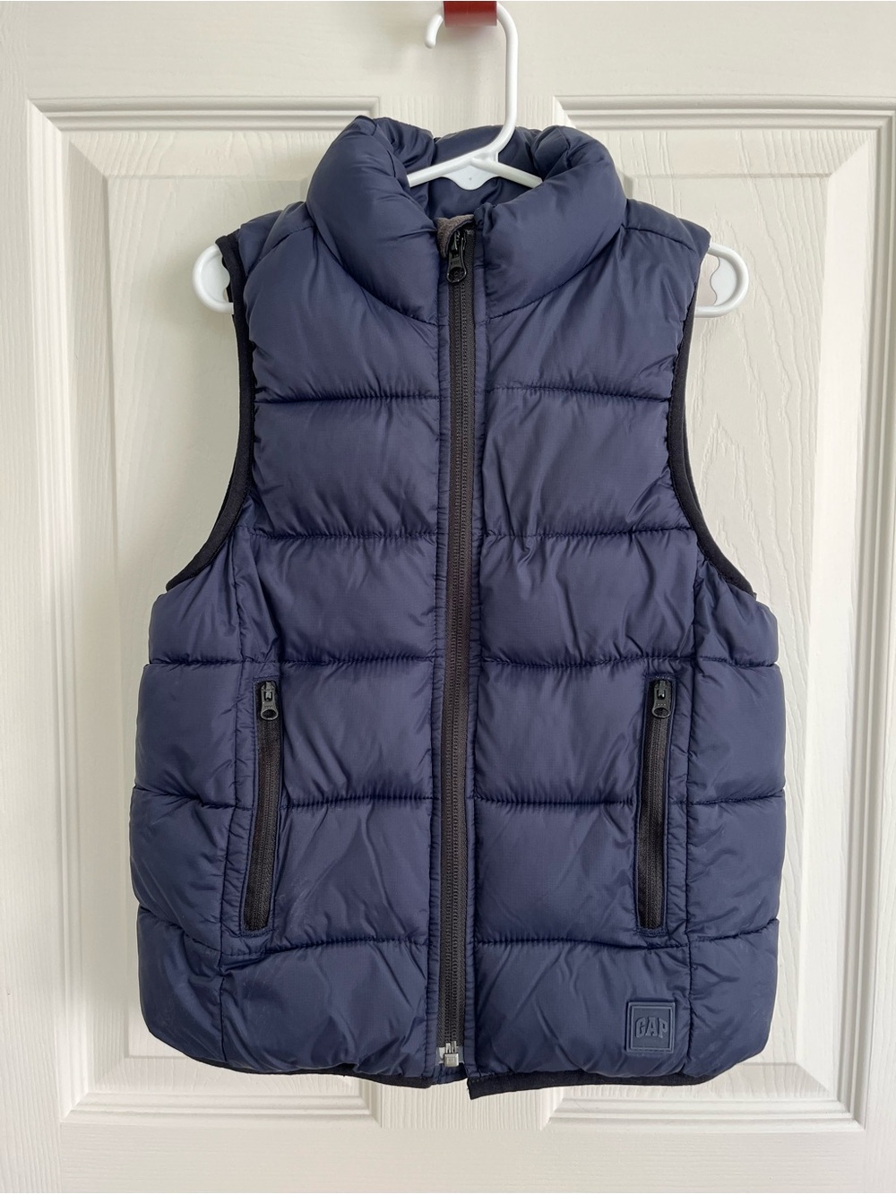 GAP Navy Quilted Puffer Vest - Sleeveless Zip Front